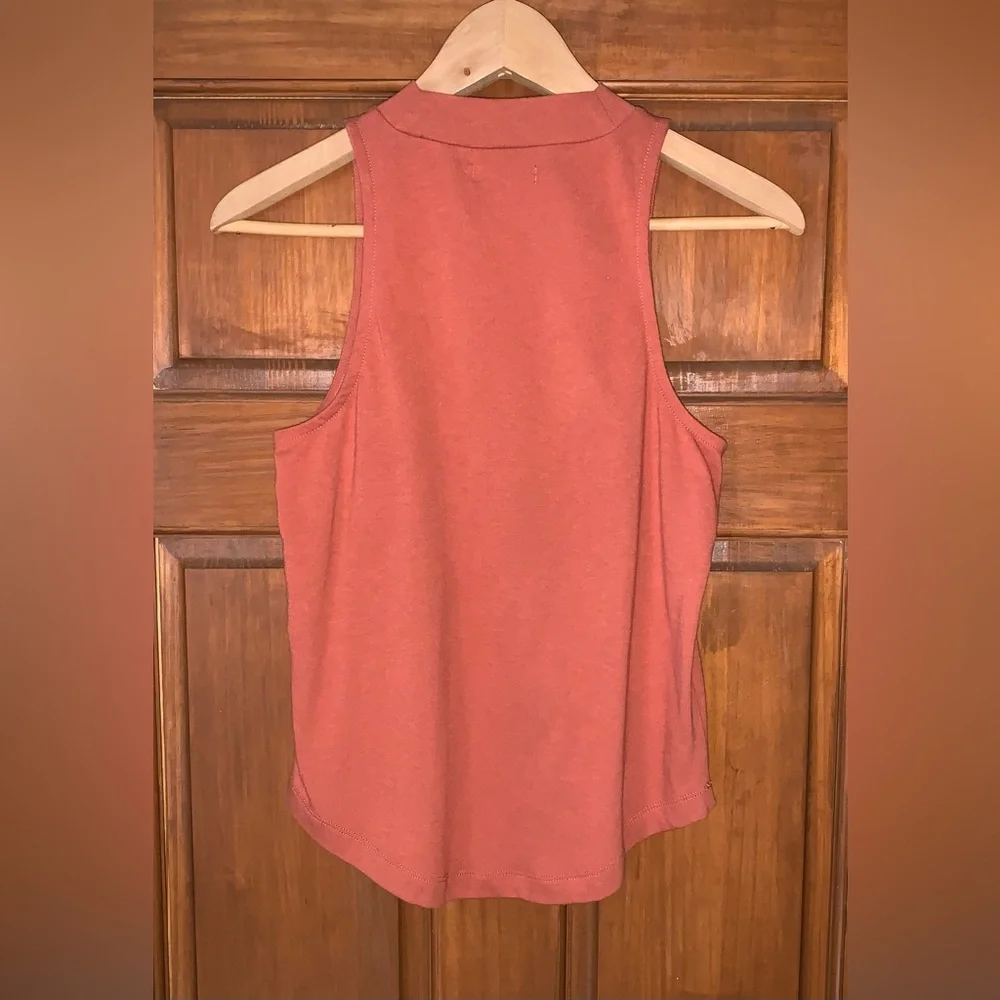 MADEWELL Mockneck Shirttail Tank Top Sleeveless XS 0 - Picture 7 of 9